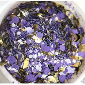 LILAC CONFETTI - Glitter MIX IBDI Nails