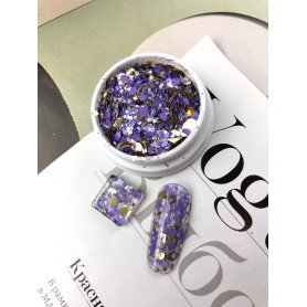 LILAC CONFETTI - Glitter MIX IBDI Nails 2