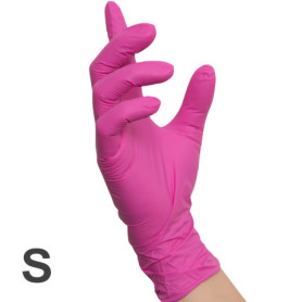 NITRIL HANDSCHUHE GRÖßE S (Pink) 10 STÜCK
