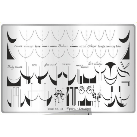 33 FRENCH stamping schablone + design blatt TAKIDA