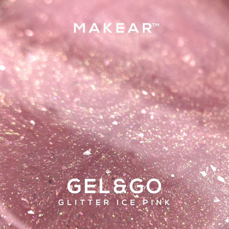 Ice Pink Glitter - Gel&Go 15ml MAKEAR