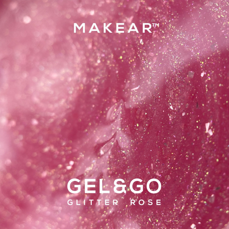 Rose Glitter - Builder Gel&Go 15ml MAKEAR