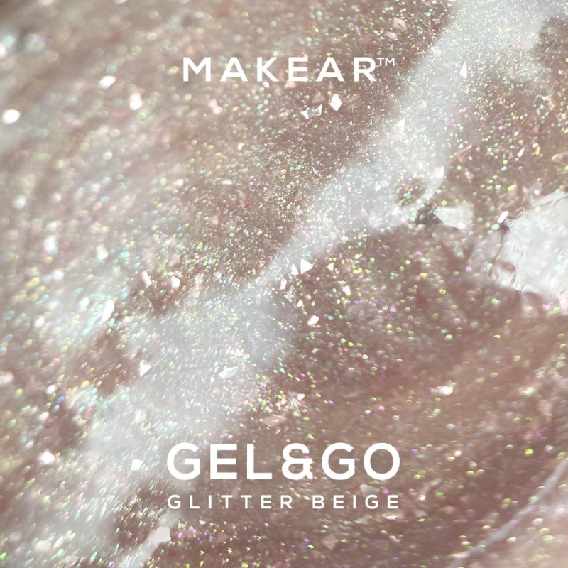 Beige Glitter - Builder Gel&Go 15ml MAKEAR
