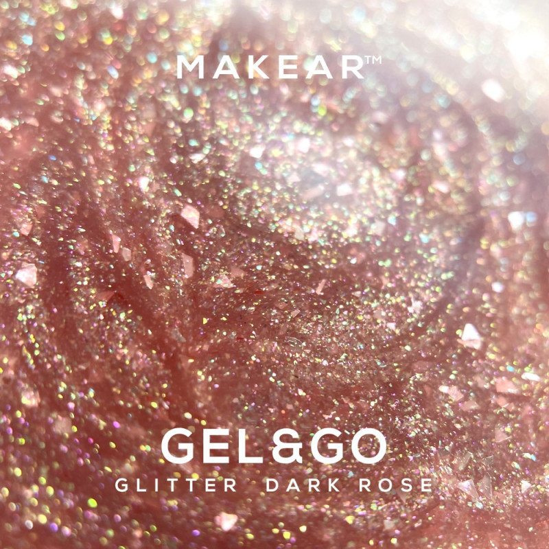 Dark Rose Glitter - Builder Gel&Go 15ml MAKEAR