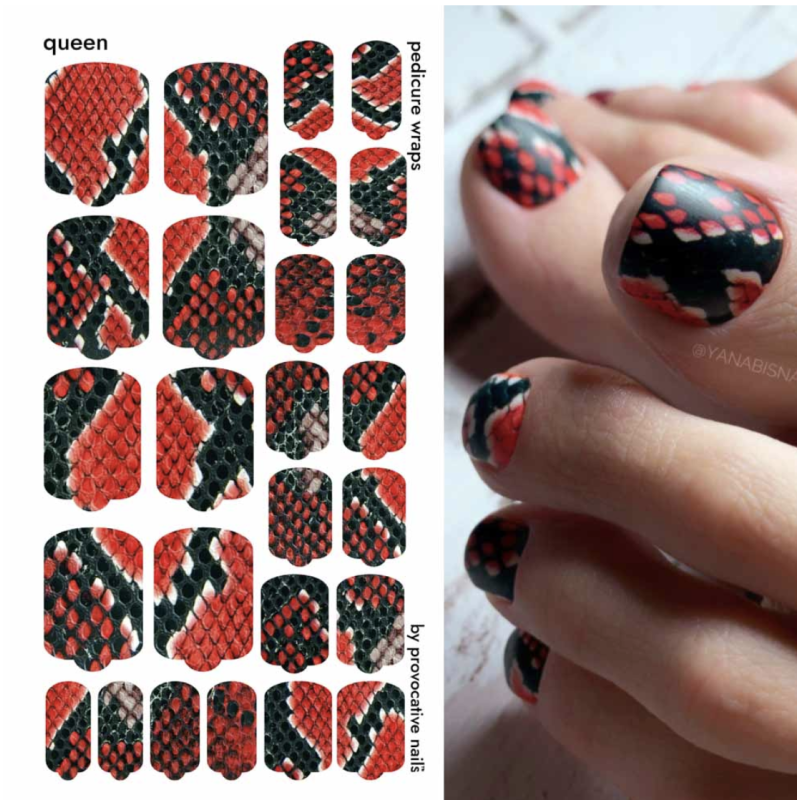 Queen - PEDIKÜRE Nail Wraps by Provocative Nails