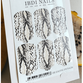 06 EXOTIC PYTHON - Nail Wraps IBDI Nails 2