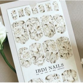 11 BLISSFUL PEONIES - Nail Wraps IBDI Nails 2