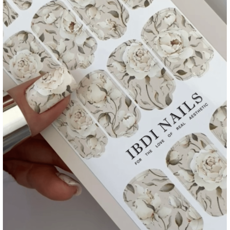 11 BLISSFUL PEONIES - Nail Wraps IBDI Nails