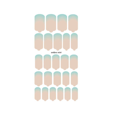 Nagelfolie Ombre mint - Nail Wraps by Provocative Nails