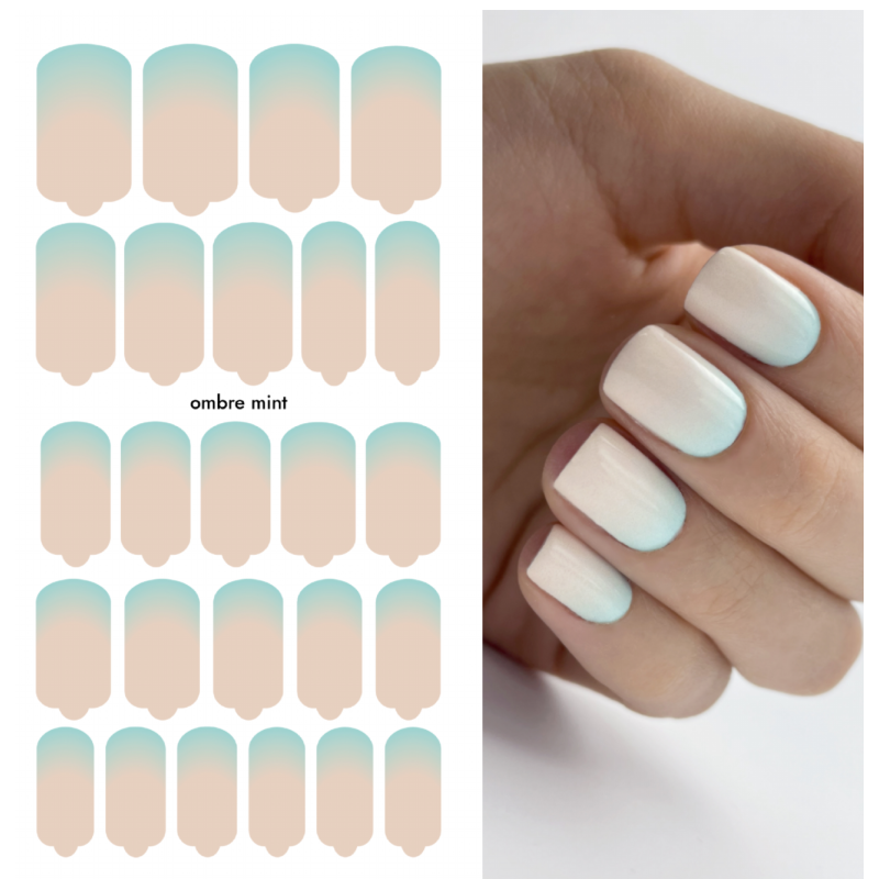 Ombre mint - Nail Wraps by Provocative Nails