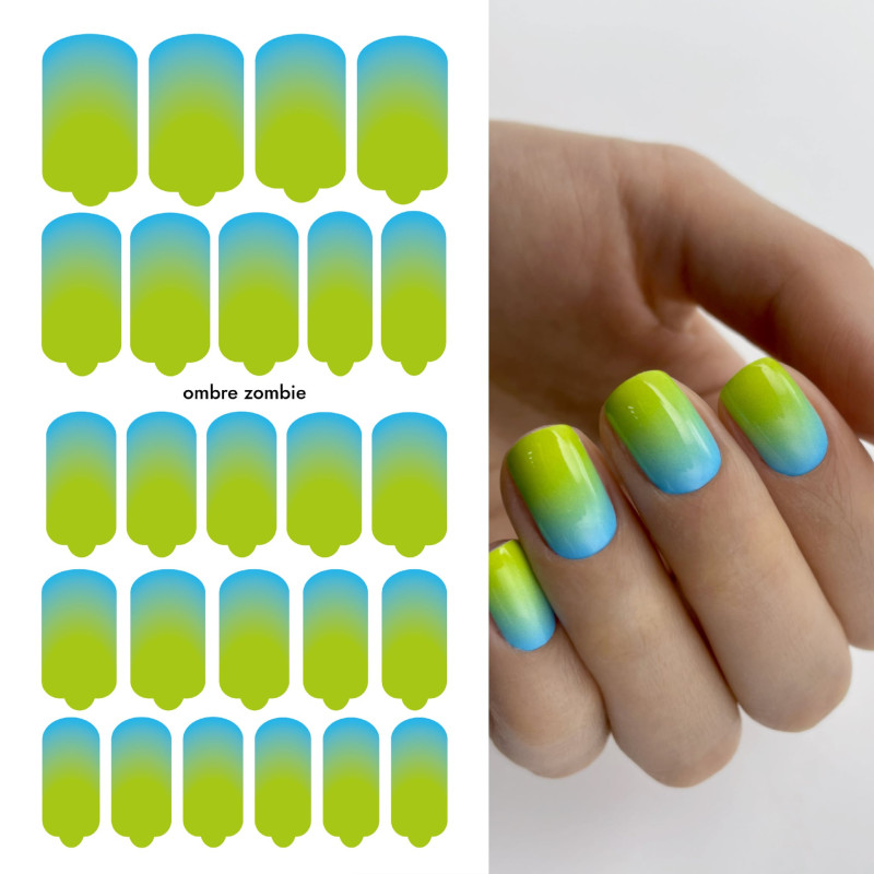 Ombre zombie - Nail Wraps by Provocative Nails