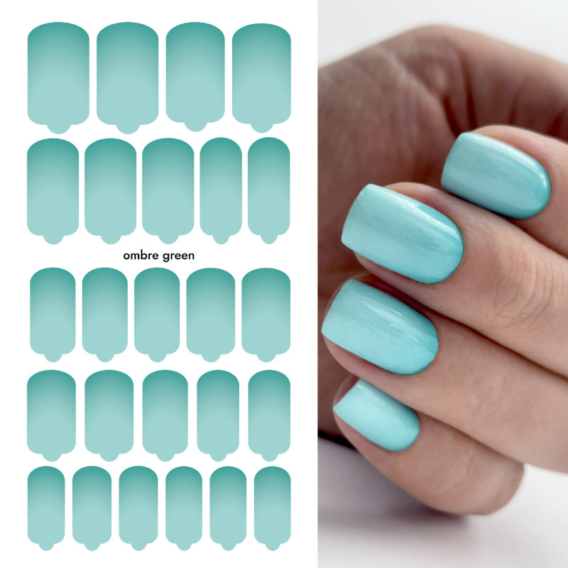 Ombre green - Nail Wraps by Provocative Nails