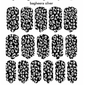 Nagelfolie Bagheera Silver - Nail Wraps by Provocative Nails 2