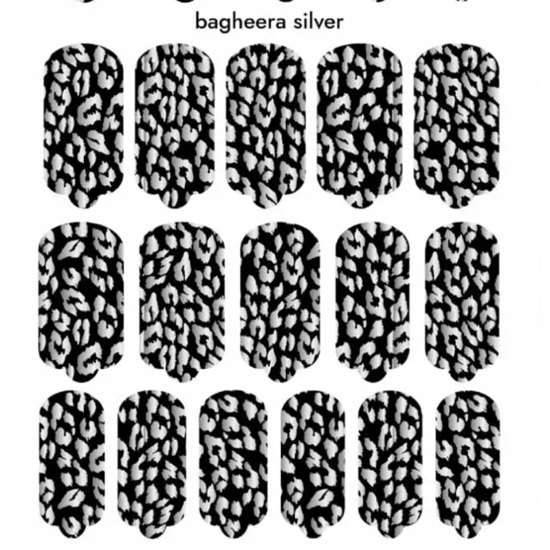 Nagelfolie Bagheera Silver - Nail Wraps by Provocative Nails-NAIL WRAPS SELBSTKLEBEND-Double Beauty Shop