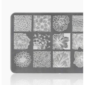 01 FLOWERS - Stamping Schablone ECLAIR