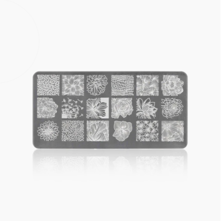 01 FLOWERS - Stamping Schablone ECLAIR