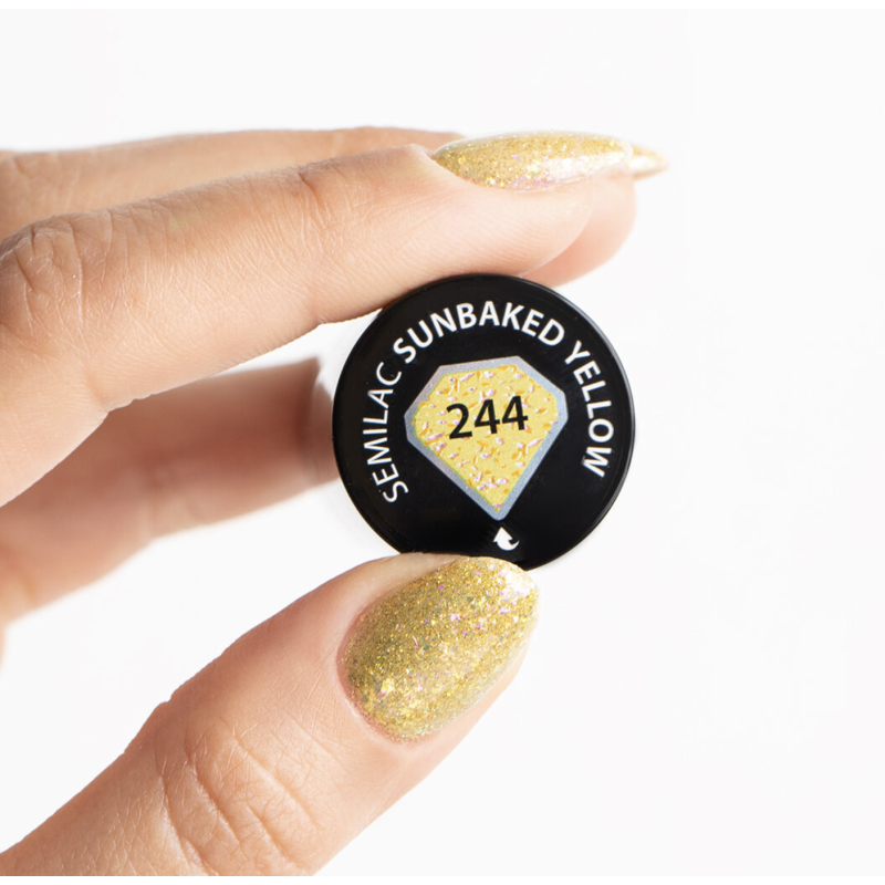 244 Sunbaked Yellow - UV Nagellack 7ml Semilac-Online-Shop-Double Beauty Shop
