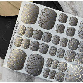 Nagelfolie 10 Foil Nail Wraps für Pediküre AMINAILS