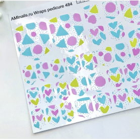 Nagelfolie 484 Nail Wraps für Pediküre AMINAILS