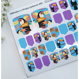 Nagelfolie 493 Nail Wraps für Pediküre AMINAILS