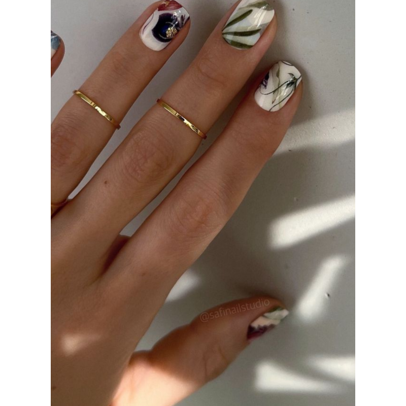 Nagelfolie Bouquet - Nail Wraps by provocative nails & safinailstudio-NAIL WRAPS SELBSTKLEBEND-Double Beauty Shop