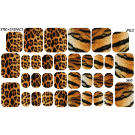 WILD - PEDIKÜRE Nail Wraps StickerSpace 2
