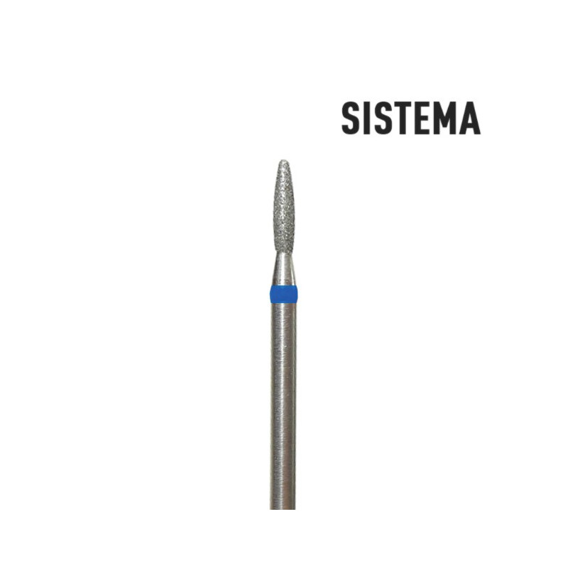 Flamme mit stumpfer Spitze 1,8 mm bis 2,3 mm blau Fräseraufsatz SISTEMA
