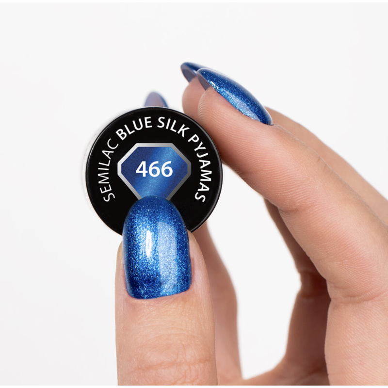 466 Blue Silk Pyjamas - UV Nagellack Cat Eye 7ml Semilac