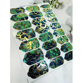 Nagelfolie 32 Foil Nail Wraps für Maniküre AMINAILS 2