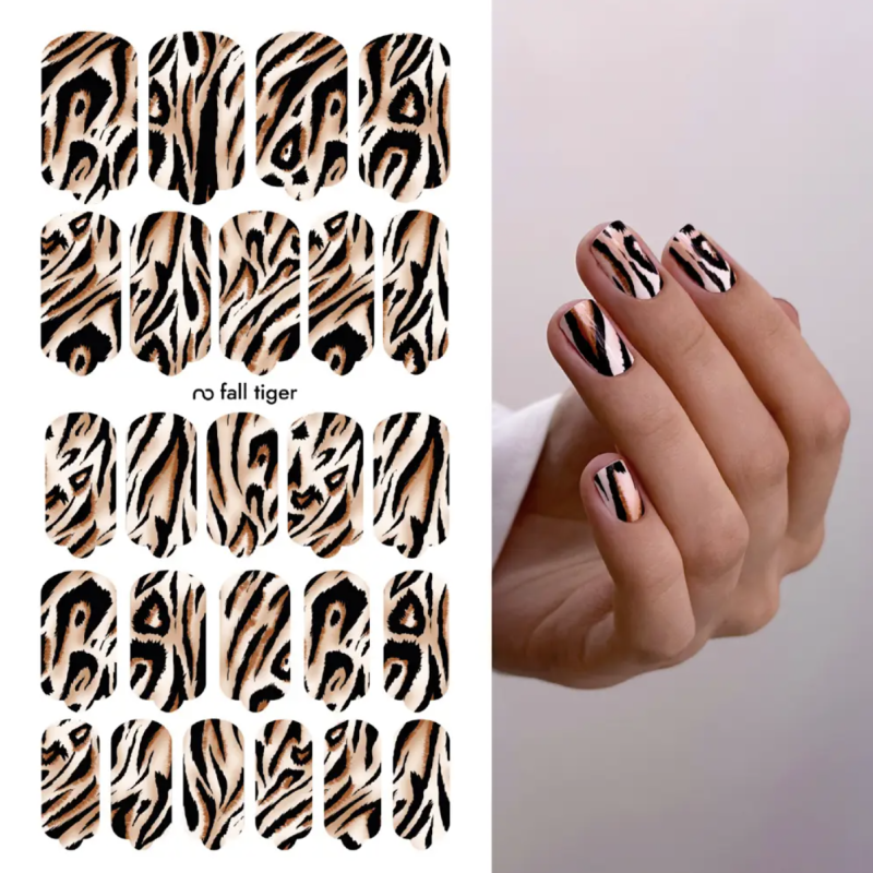 Fall tiger - Nail Wraps by Provocative Nails