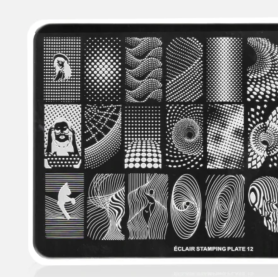 12 ABSTRACT SHAPES - Stamping Schablone ECLAIR