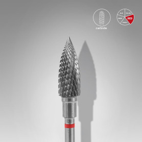 Hartmetall 5,0mm Flamme rot Fräseraufsatz STALEKS