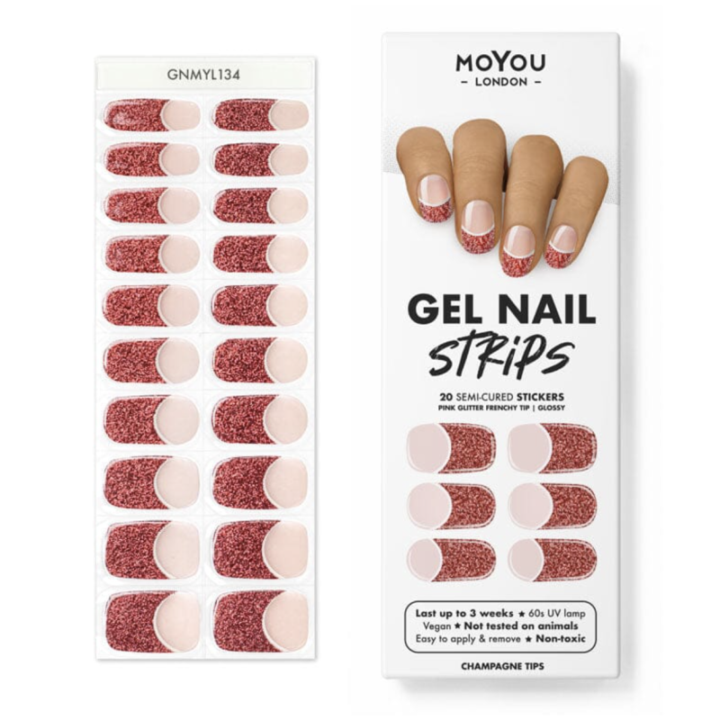 CHAMPAGNE TIPS - Gel Nail Strip (Gel Wraps) MoYou London