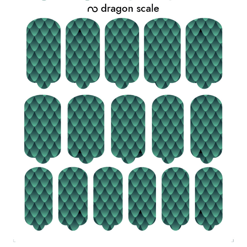 Dragon scale - Nail Wraps by Provocative Nails