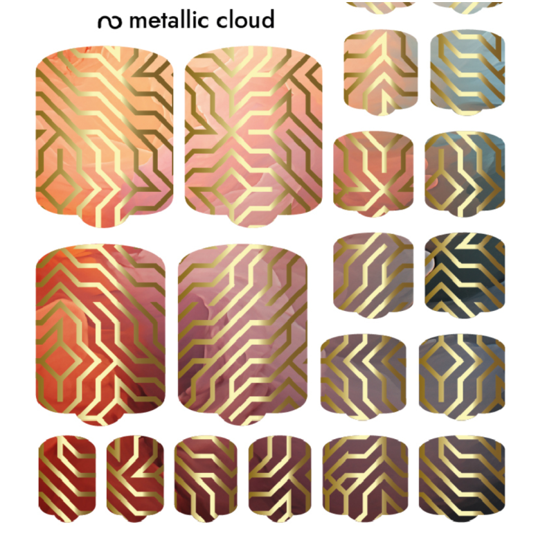 Metallic Cloud - PEDIKÜRE Nail Wraps by Provocative Nails