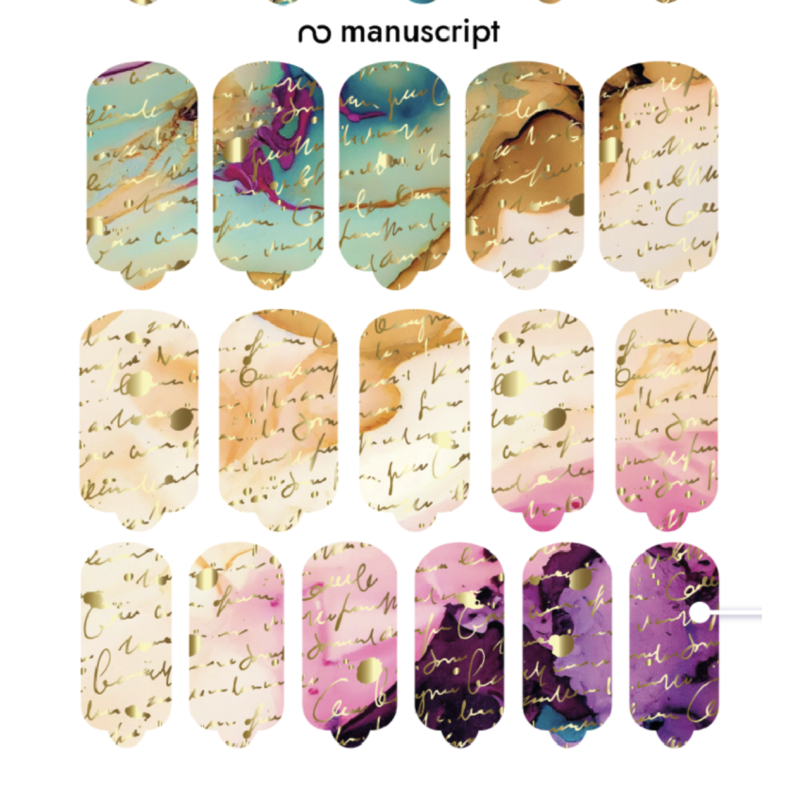 Nagelfolie Manuscript - Nail Wraps by Provocative Nails-NAIL WRAPS SELBSTKLEBEND-Double Beauty Shop