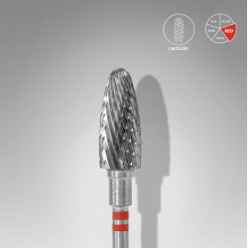 Hartmetall 6,0mm Flamme rot Fräseraufsatz STALEKS 2