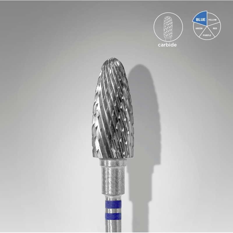 Hartmetall 6,0mm blau Fräseraufsatz STALEKS-Hartmetallfräser-Double Beauty Shop