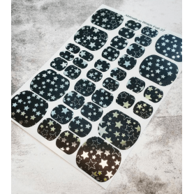 Nagelfolie 37 Foil Nail Wraps für Pediküre AMINAILS 2