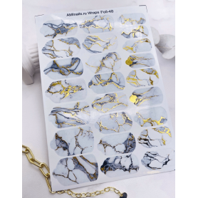 Nagelfolie 48 Foil Nail Wraps für Maniküre AMINAILS 2