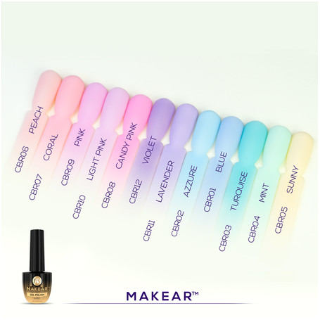 Azzure - Color Rubber Base ohne Hema 8ml MAKEAR