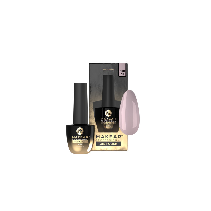 Pudding Pink - Nude Rubber Base ohne Hema 8ml MAKEAR-MAKEAR-Double Beauty Shop