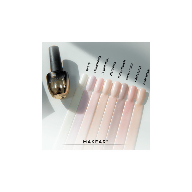 White Rubber Base ohne Hema 8ml MAKEAR-MAKEAR-Double Beauty Shop