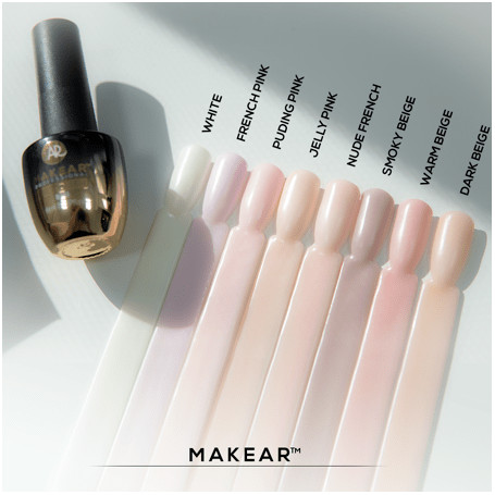 White Rubber Base ohne Hema 8ml MAKEAR