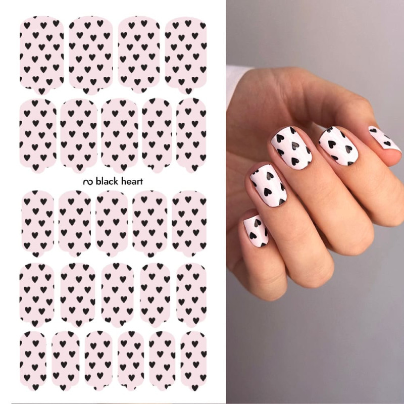 Black heart - Nail Wraps by Provocative Nails