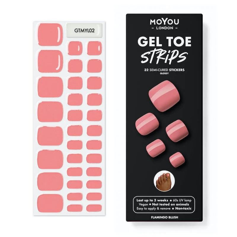 FLAMINGO BLUSH - PEDIKÜRE Gel Nail Strip (Gel Wraps) MoYou London