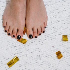 JET BLACK - PEDIKÜRE Gel Nail Strip (Gel Wraps) MoYou London 2