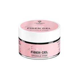 SPARKLE PINK- NO FILE Easy Fiber Gel UV/LED 15ml VICTORIA...