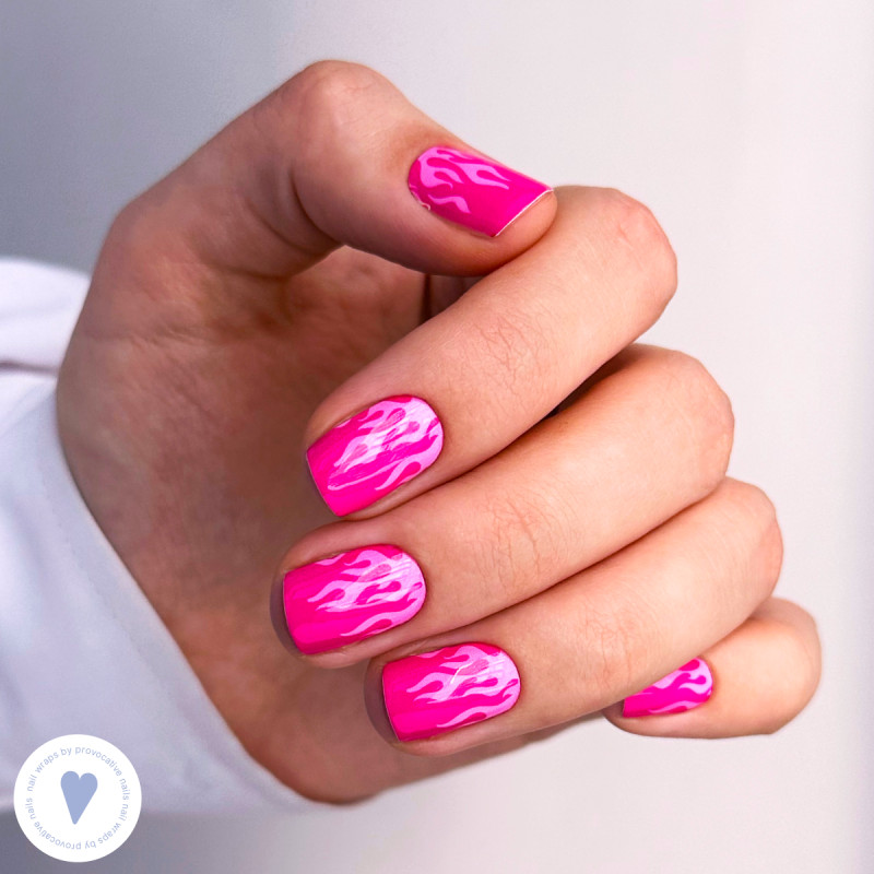 Pink flame - Nail Wraps by Provocative Nails