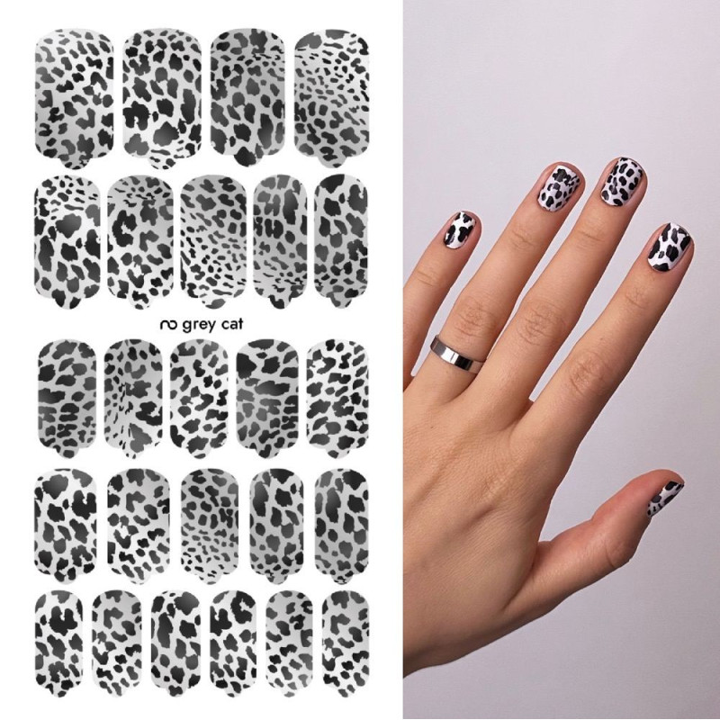 Grey cat - Nail Wraps by Provocative Nails